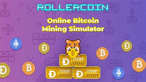 RollerCoin online Bitcoin mining simulator app with crypto coins on mobile